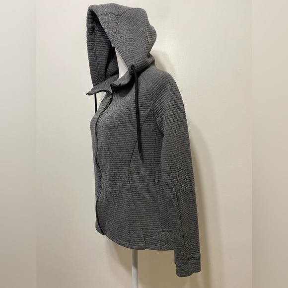 Stoic Ribbed Full Zip Drawstring Hooded Jacket - Picture 4 of 13